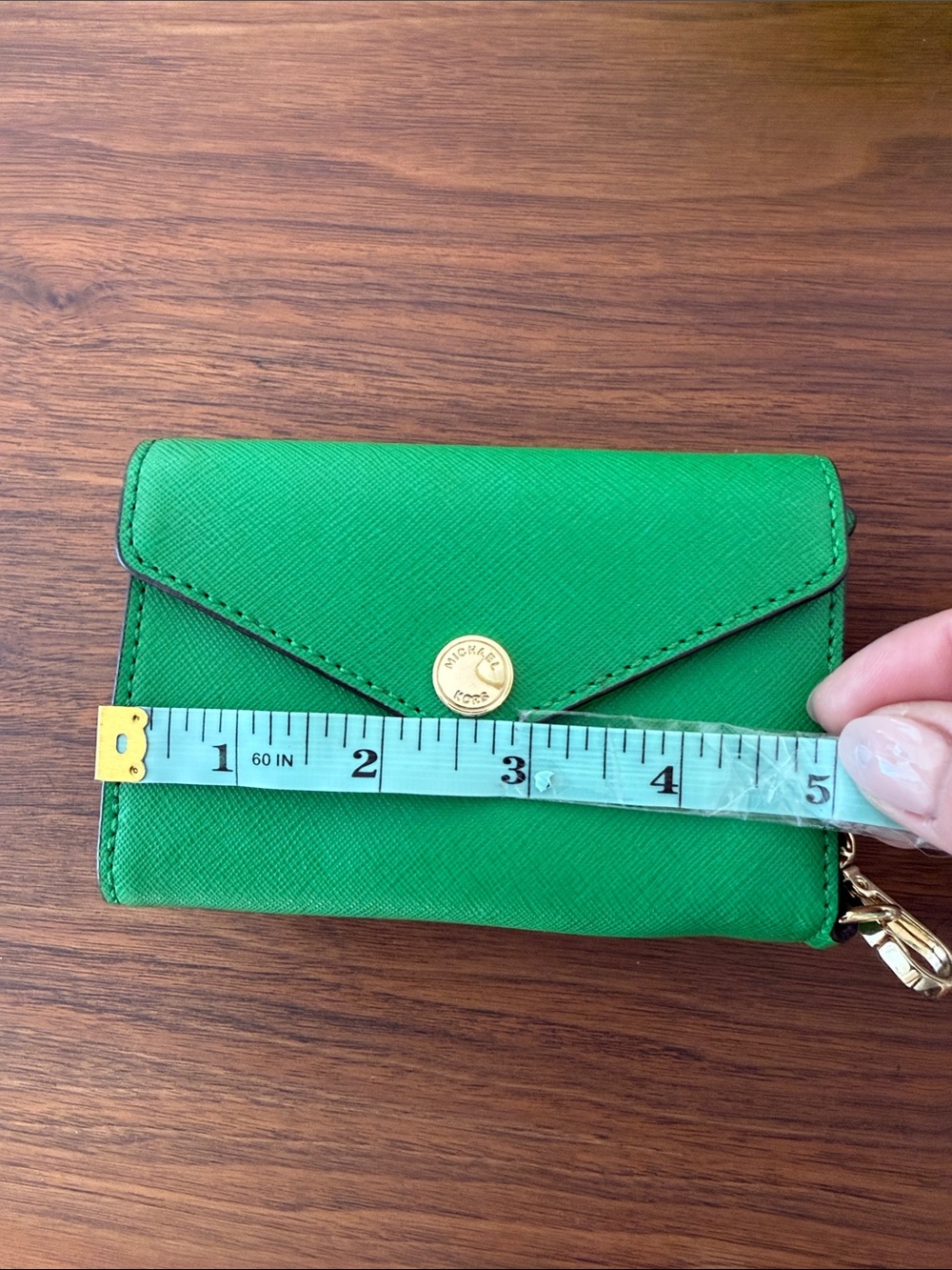 Michael Kors Jet Set Saffiano Leather Smartphone Wristlet - Emerald Green - Picture 11 of 12